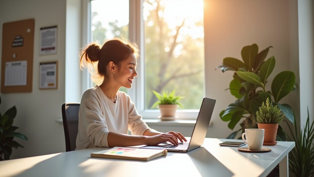 Refreshed person back to productive work