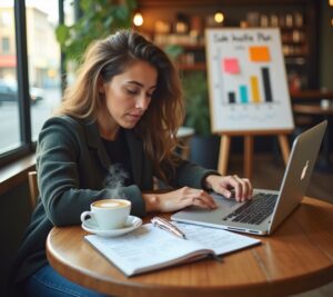 Business plan document with side hustle focus