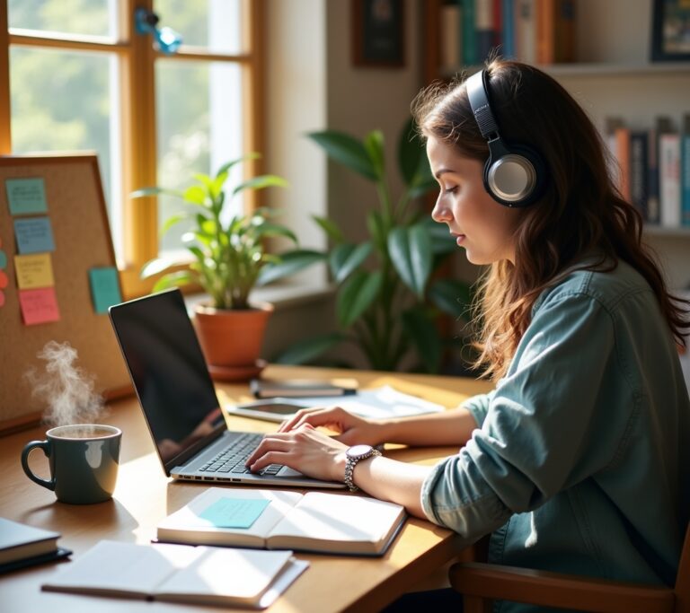 Person typing on laptop with "$50/Article" overlay